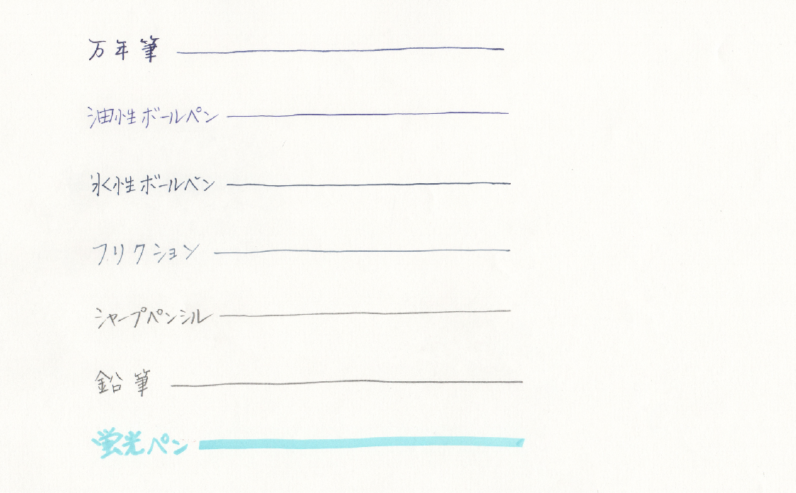 滑らかな書き心地の用紙